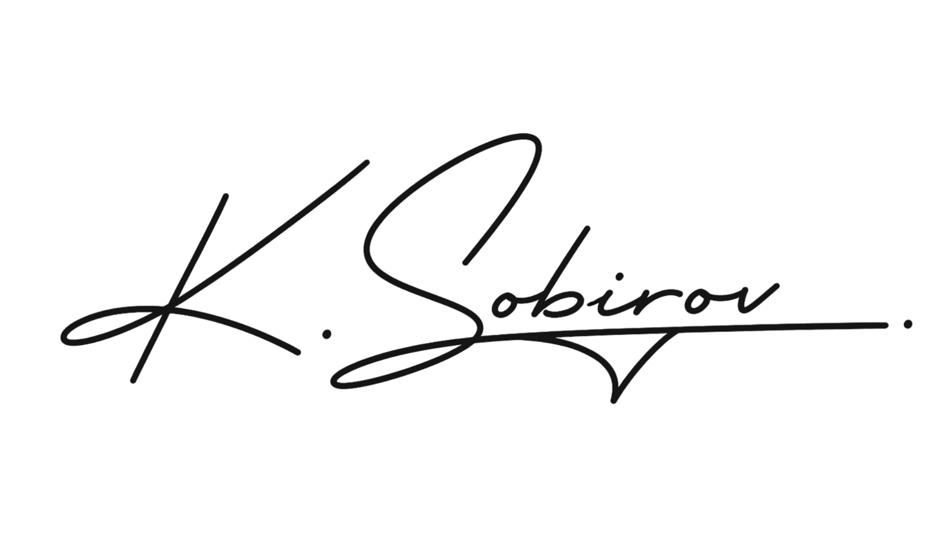 Подпись K. Sobirov